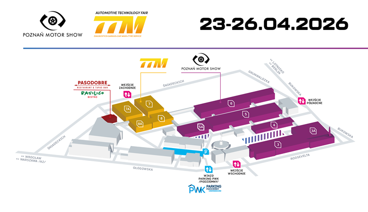 plan pawilonów poznań motor show