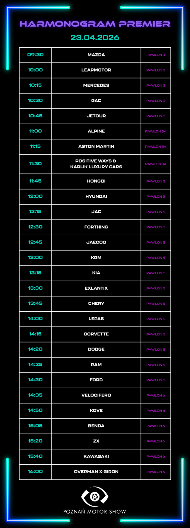 Program premier - Poznań Motor Show 2026